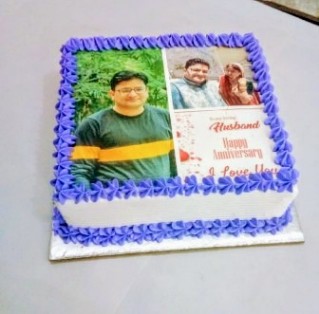 Anniversary Photo Cake for Husband